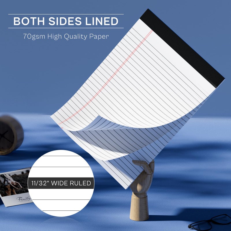 PINJINGPRO Legal Pads 8.5 x 11 Writing Pads, 3 Pack Note Pads 8.5 x 11 Wide Ruled Pads of Paper, Micro Perforated Notepad 8.5'' x 11'' Lined Paper Pads, Thickness Paper with Strong Cardboard, 30 Sheets per Pad - Image 3